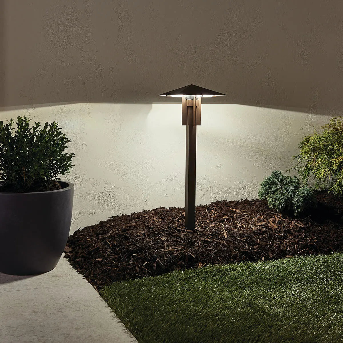 2W 160 Lumens LED Forged Path Light 3000K Textured Architectural Bronze