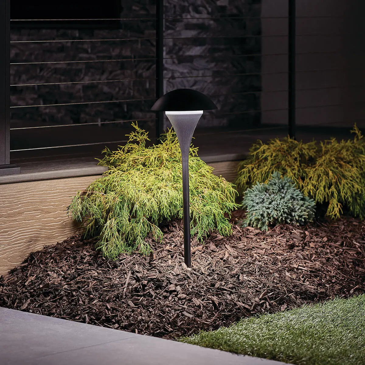 120V Landscape Path & Spread Light Textured Black