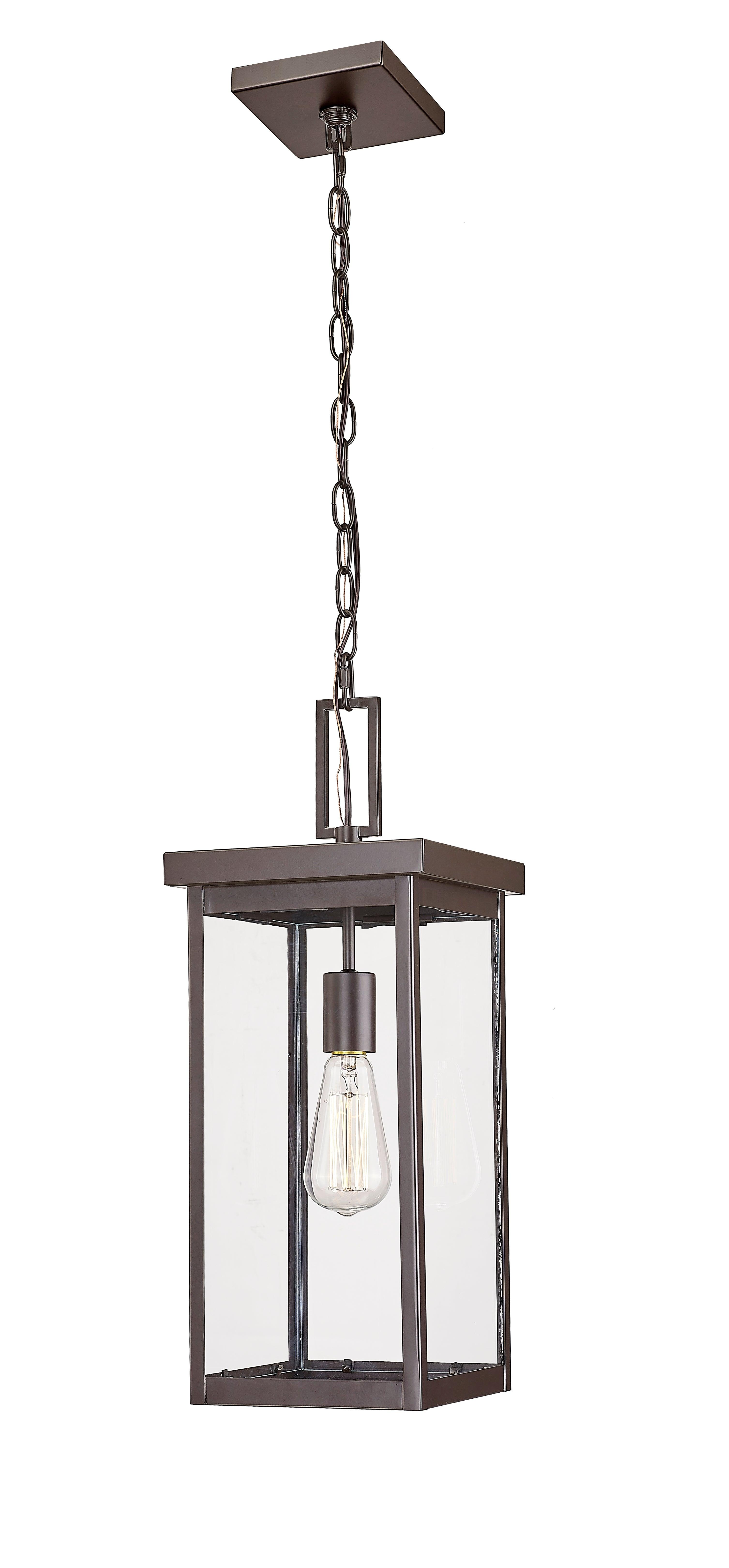 Barkeley 20 in. Outdoor Hanging Lantern Powder Coated Bronze Finish - Bees Lighting