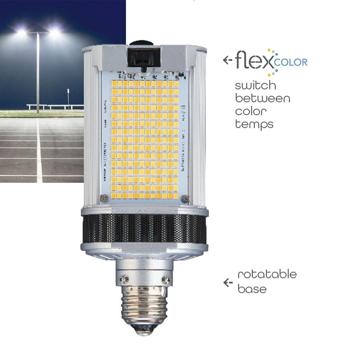 Shoe Box Retrofit LED Lamp, 80 Watts, 10800 Lumens, 30K|40K|50K, EX39 Mogul Base, 120-277V - Bees Lighting