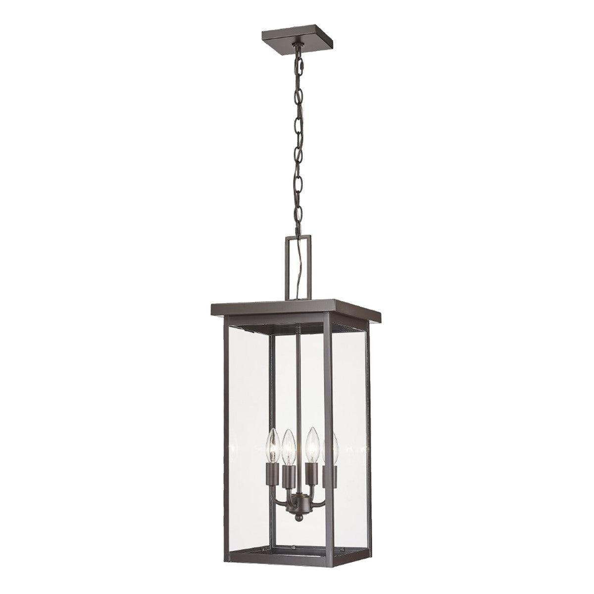 Barkeley 27 in. 4 Lights Outdoor Hanging Lantern Powder Coated Bronze Finish - Bees Lighting