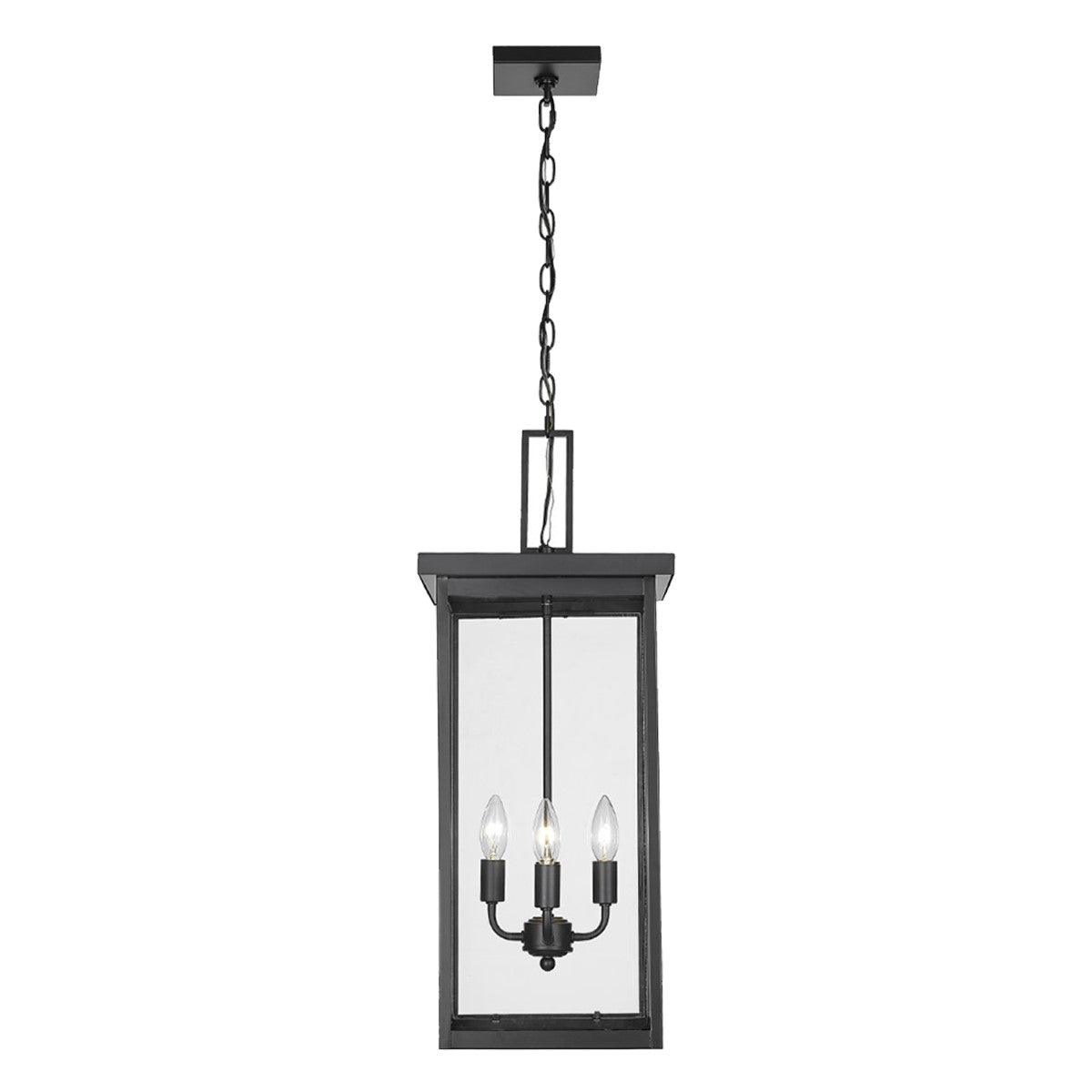 Barkeley 27 in. 4 Lights Outdoor Hanging Lantern Powder Coated Black Finish - Bees Lighting