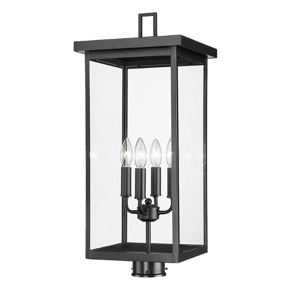 Barkeley 26 in. 4 Lights Lantern Head Powder Coated Black Finish - Bees Lighting