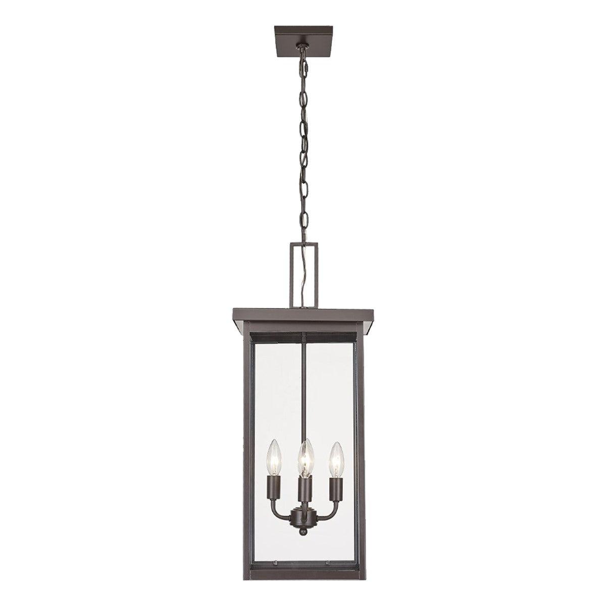 Barkeley 27 in. 4 Lights Outdoor Hanging Lantern Powder Coated Bronze Finish - Bees Lighting