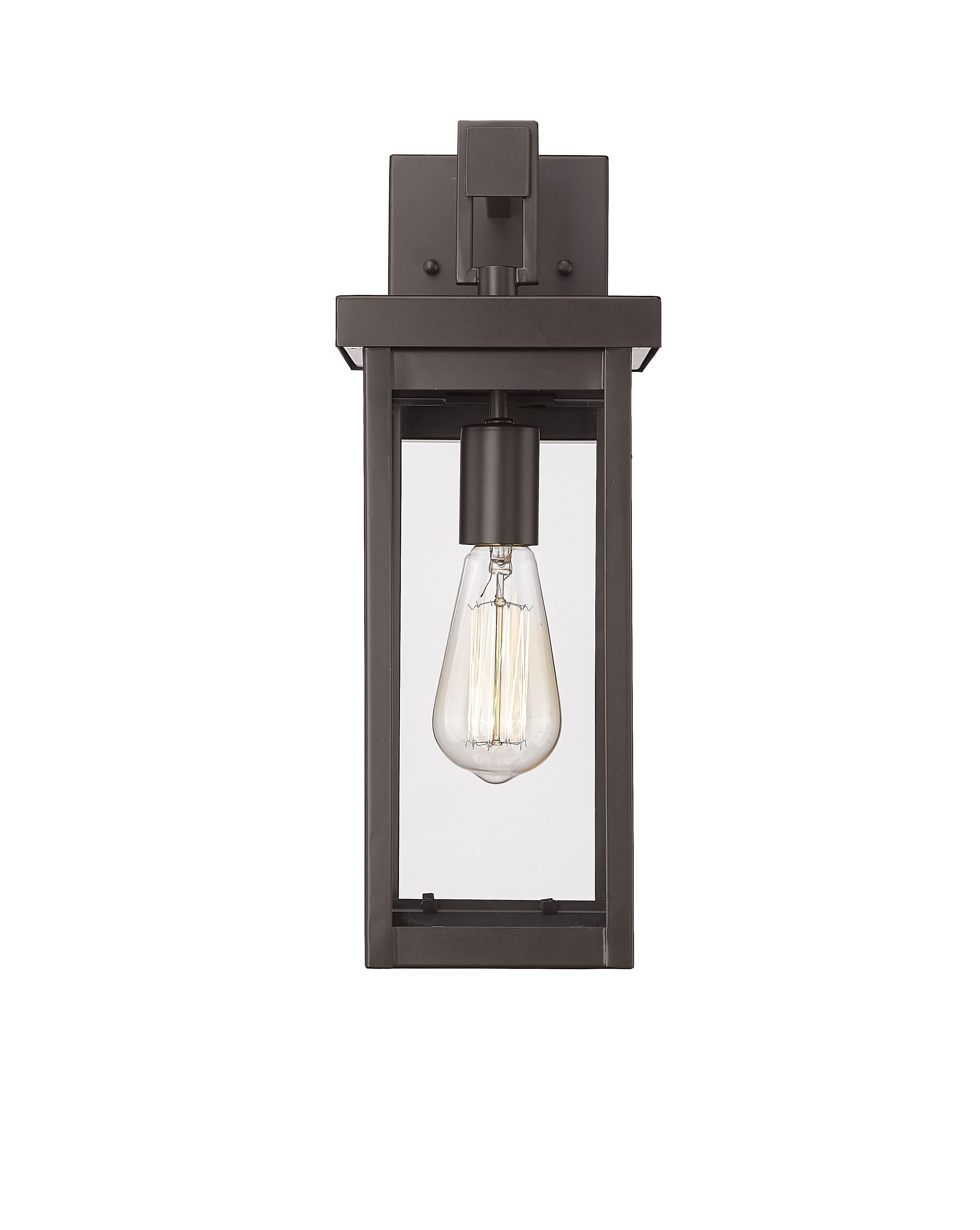 Barkeley 16 in. Outdoor Wall Lantern Powder Coated Bronze Finish - Bees Lighting